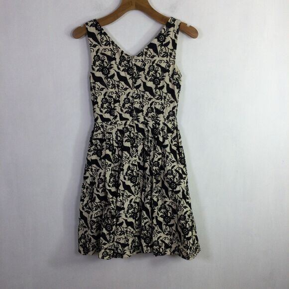 Betsey Johnson Womens Fit & Flare Halter Midi Dress Embroidered Black Bird - Picture 11 of 16